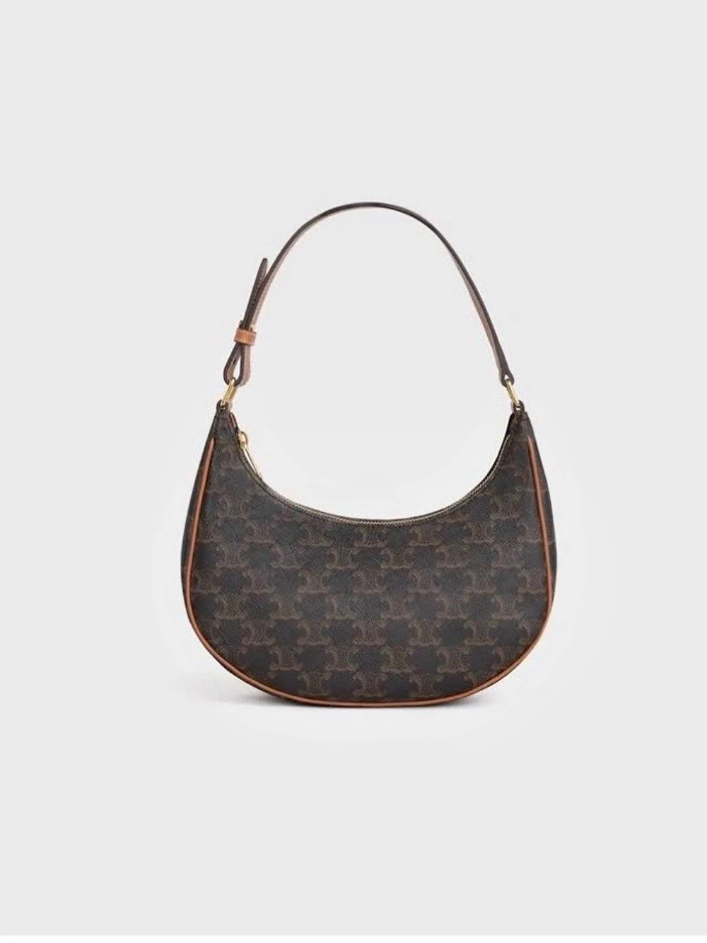 Celine Triomphe Canvas Small Ava Bag Brown Shoulder Bag